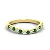 Load image into Gallery viewer, curved-emerald-wedding-ring-for-women-in-yellow-gold-fdens2255bgemgrsleep-nl-yg-ws1.jpg