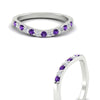 Load image into Gallery viewer, curved-purple-topaz-wedding-ring-for-women-in-white-gold-fdens2255bgvitoangle3-nl-wg-ws1.jpg