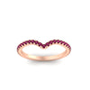 Load image into Gallery viewer, curved-v-pink-sapphire-wedding-band-in-rose-gold-FD11229BGSADRPIANGLE5-NL-RG