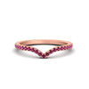Load image into Gallery viewer, curved-v-pink-sapphire-wedding-band-in-rose-gold-FD11229GSADRPI-NL-RG