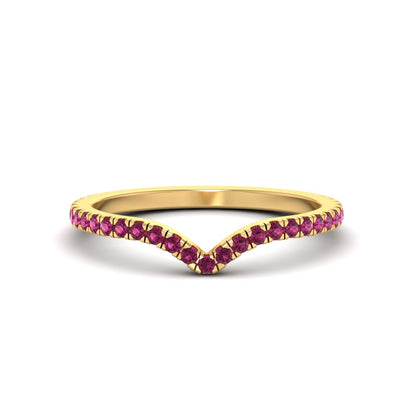 Curved-v-pink-sapphire-wedding-band-in-rose-gold-FD11229GS-2