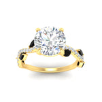 Load image into Gallery viewer, curved-vine-scalloped-round-cut-black-diamond-engagement-ring-in-yellow-gold-fdenr11656rogblackangle5-nl-yg.jpg?v=1770355384
