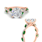 Load image into Gallery viewer, curved-vine-scalloped-round-cut-emerald-engagement-ring-in-rose-gold-fdenr11656rogemgrangle3-nl-rg_dde25f2e-b798-41cc-acea-c2d1b9b116c4.jpg?v=1770355397