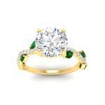 Load image into Gallery viewer, curved-vine-scalloped-round-cut-emerald-engagement-ring-in-yellow-gold-fdenr11656rogemgrangle5-nl-yg_67cfc45b-0248-4dfa-8df9-a4c6e60b189c.jpg?v=1770355397