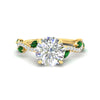 Load image into Gallery viewer, curved-vine-scalloped-round-cut-emerald-engagement-ring-in-yellow-gold-fdenr11656rogemgrsleep-nl-yg.jpg?v=1770355384