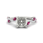 Load image into Gallery viewer, curved-vine-scalloped-semi-mount-pink-sapphire-engagement-ring-in-white-gold-fdenr11656rosmgsadrpisleep-nl-wg.jpg?v=1770366105