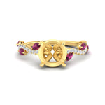 Load image into Gallery viewer, curved-vine-scalloped-semi-mount-pink-sapphire-engagement-ring-in-yellow-gold-fdenr11656rosmgsadrpisleep-nl-yg.jpg?v=1770366105