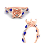 Load image into Gallery viewer, curved-vine-scalloped-semi-mount-sapphire-engagement-ring-in-rose-gold-fdenr11656rosmgsablangle3-nl-rg.jpg?v=1770366105