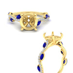 Load image into Gallery viewer, curved-vine-scalloped-semi-mount-sapphire-engagement-ring-in-yellow-gold-fdenr11656rosmgsablangle3-nl-yg.jpg?v=1770366105