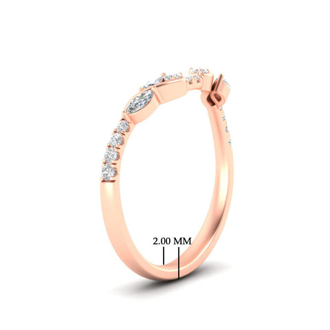 Curved Vine Women Wedding Band