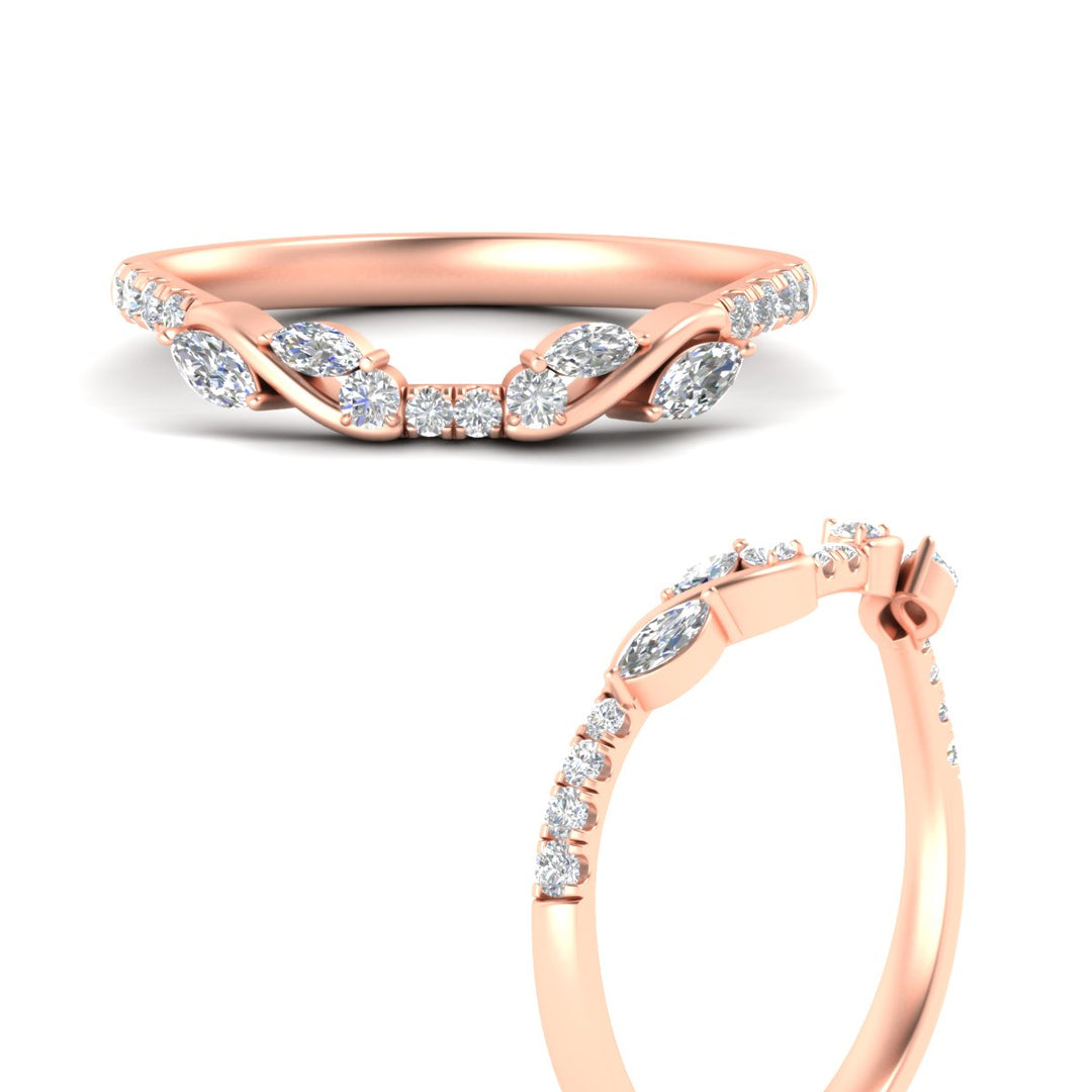 Curved Vine Women Wedding Band