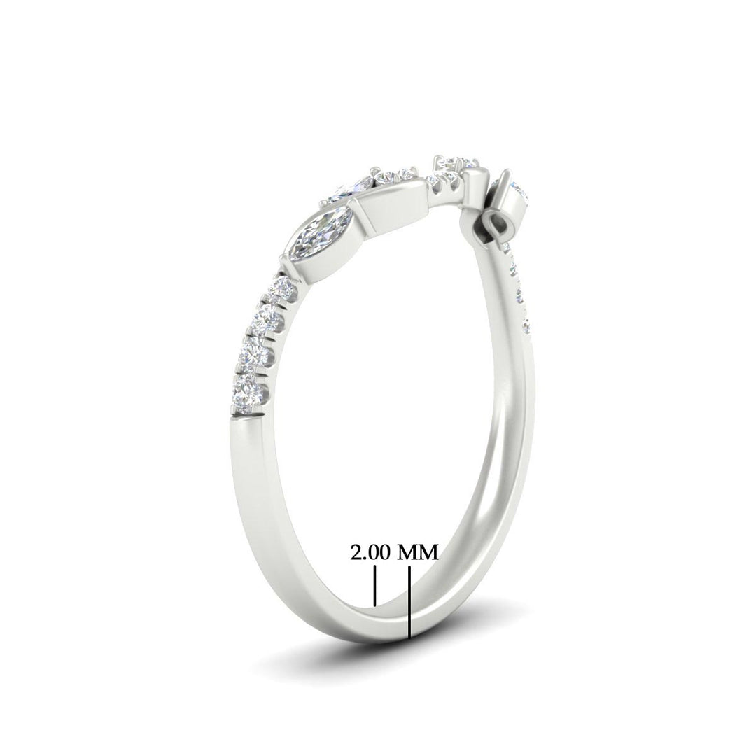 Curved Vine Women Wedding Band