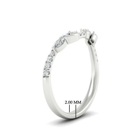 Curved Vine Women Wedding Band
