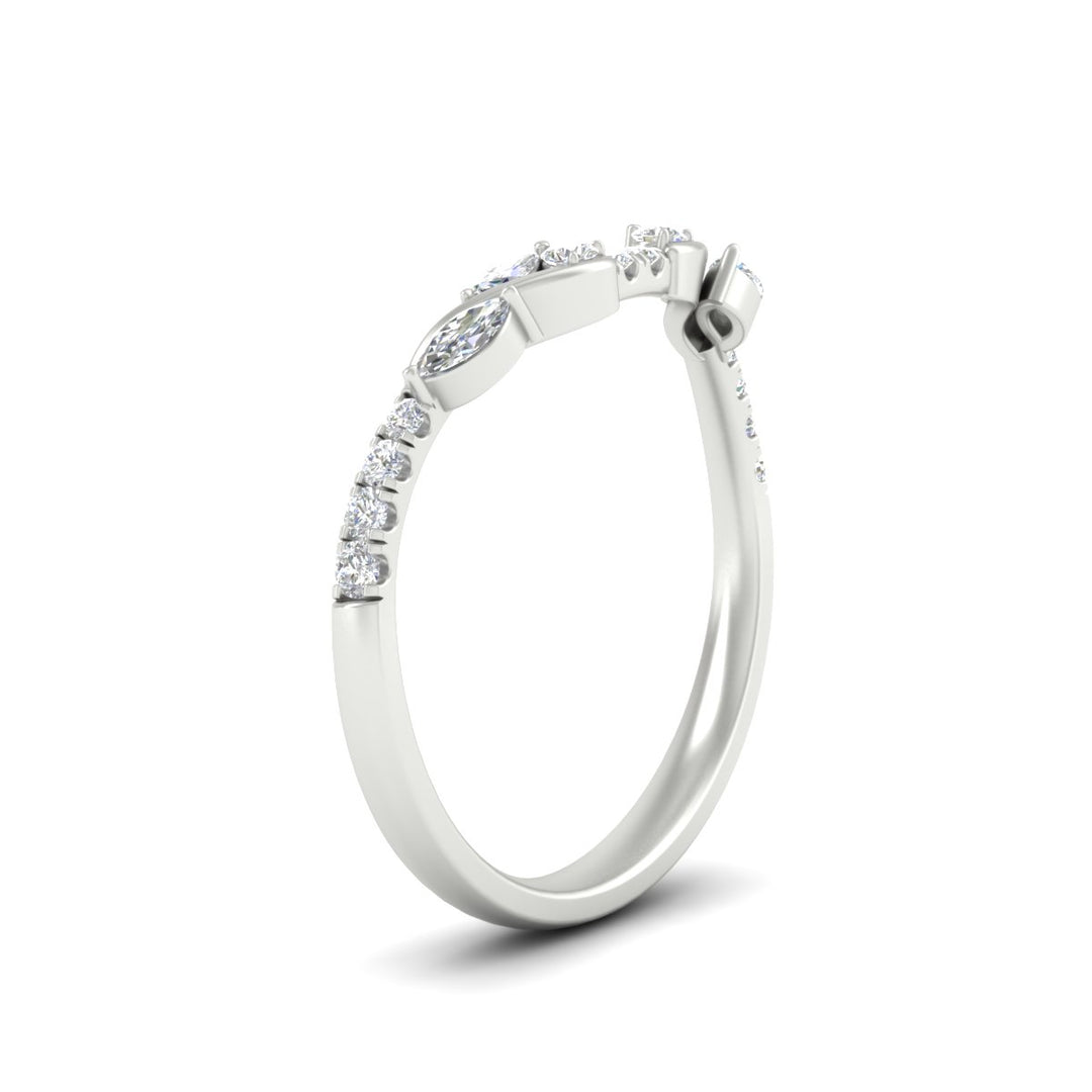 Curved Vine Women Wedding Band