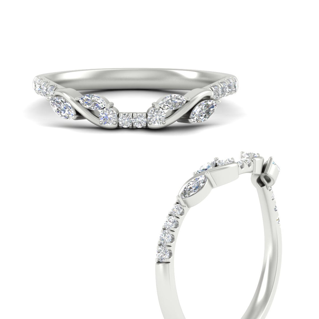 Curved Vine Women Wedding Band