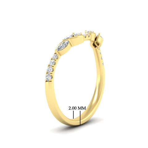 Curved Vine Women Wedding Band