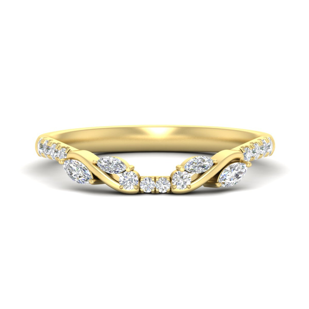 Curved Vine Women Wedding Band