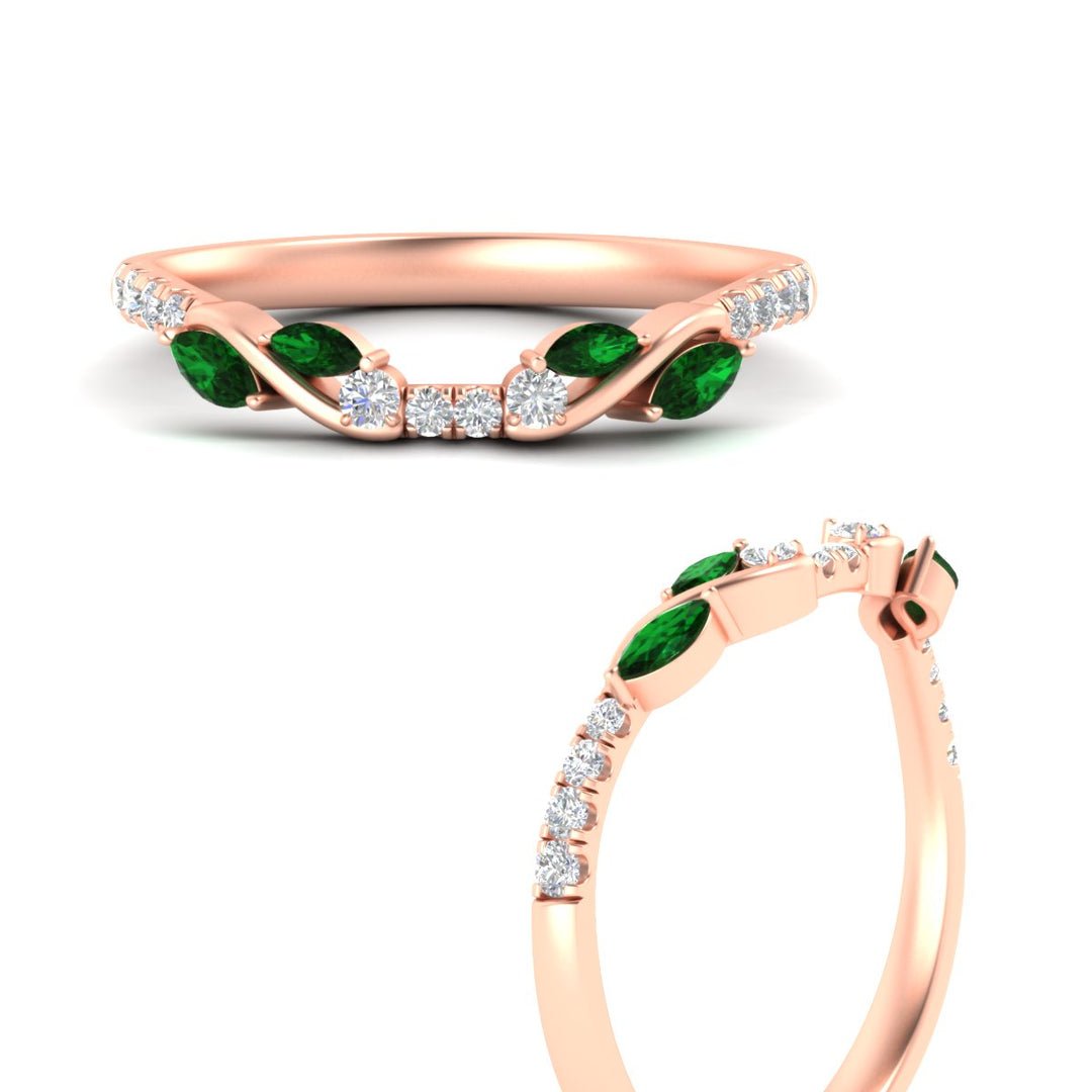 Curved Vine Women Wedding Band