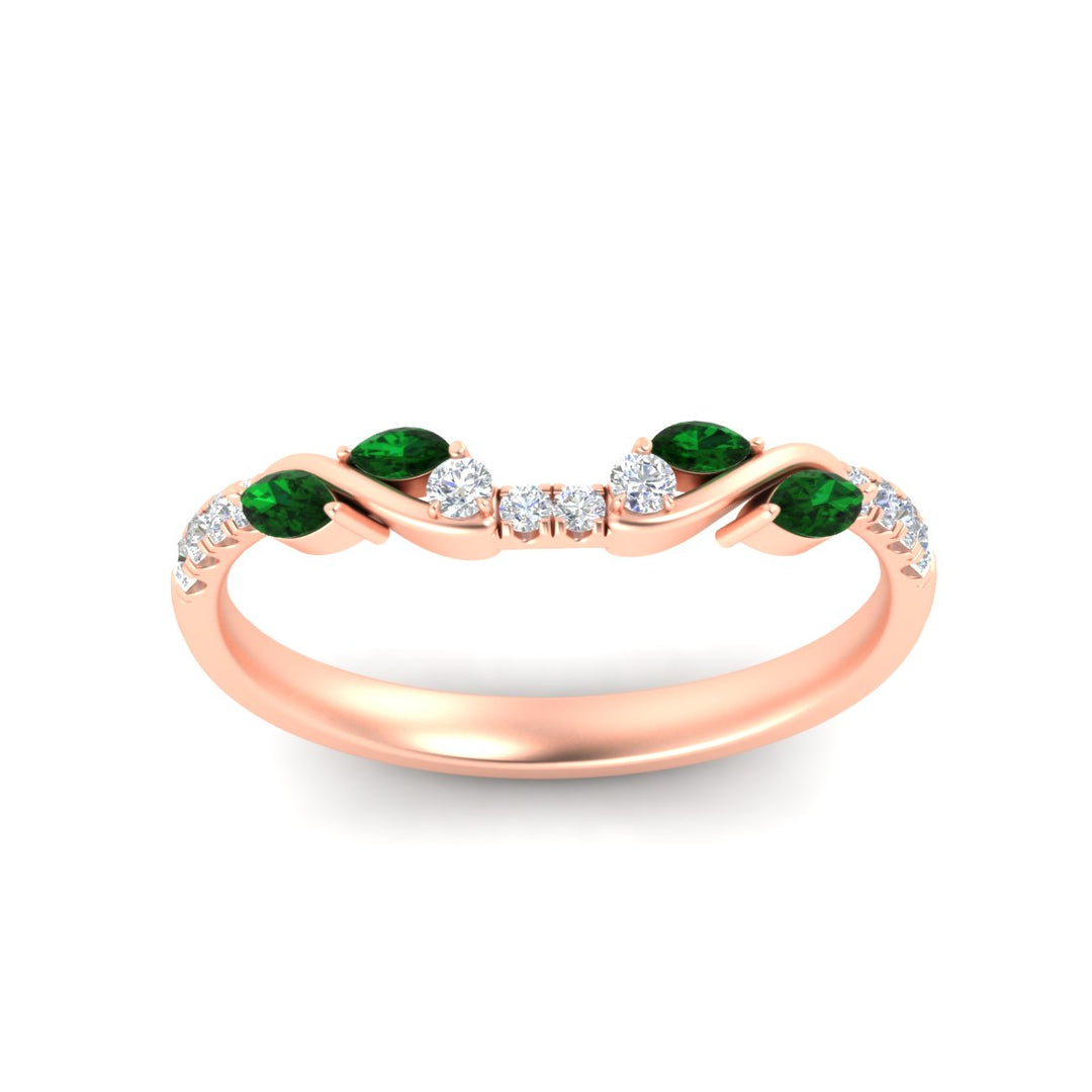 Curved Vine Women Wedding Band