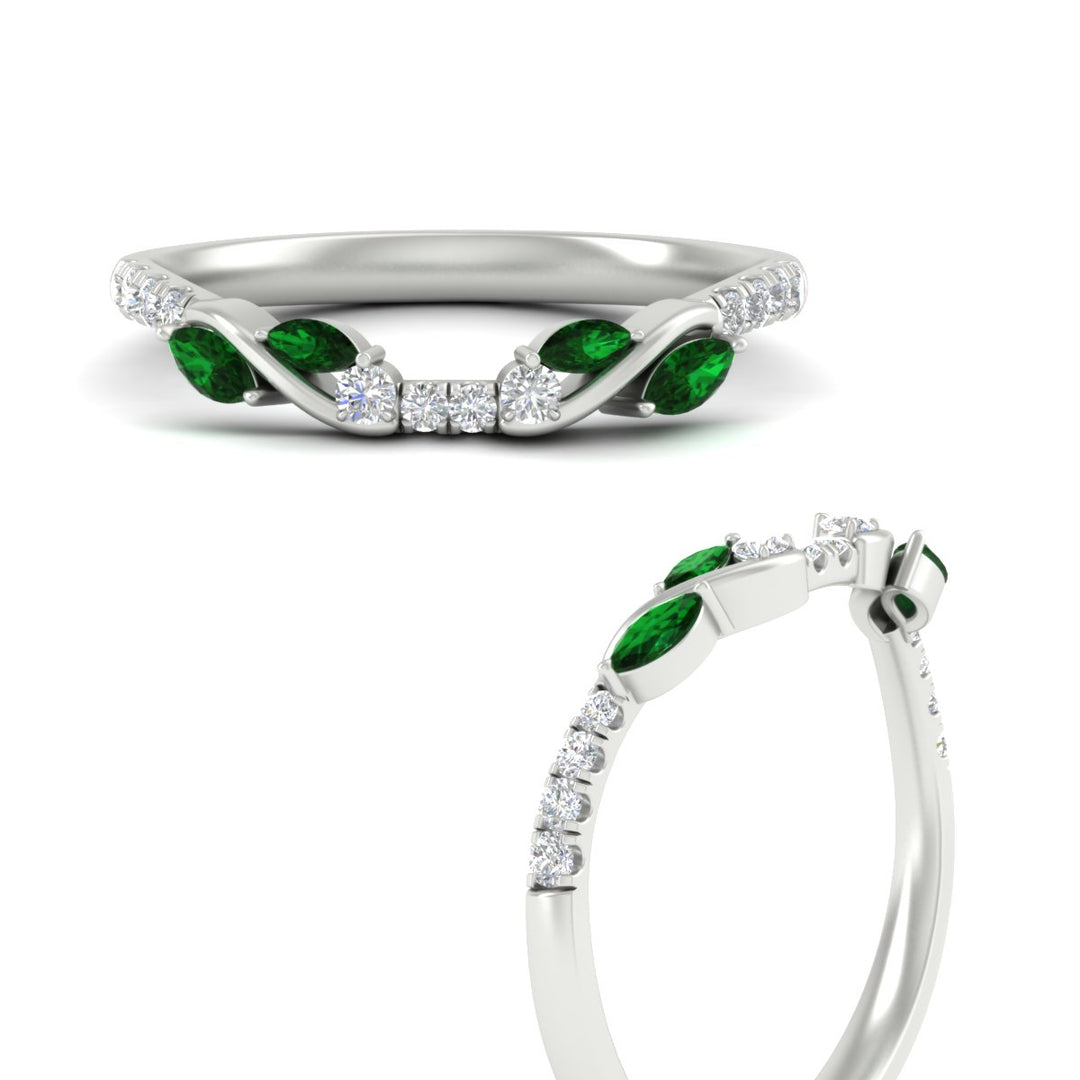 Curved Vine Women Wedding Band