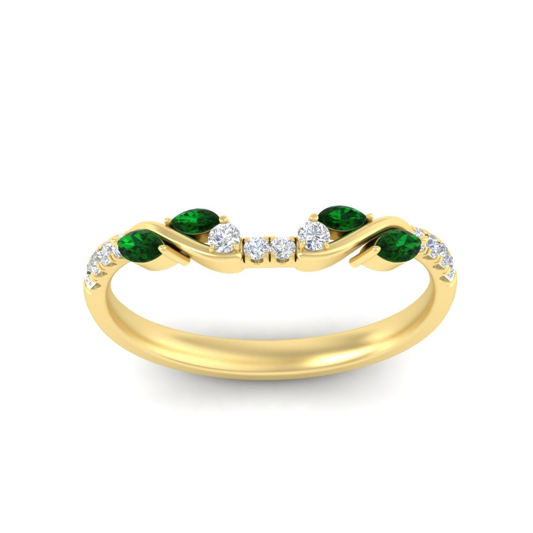 Curved Vine Women Wedding Band