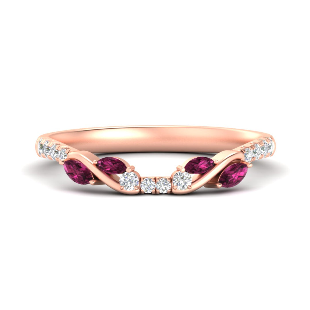 Curved Vine Women Wedding Band