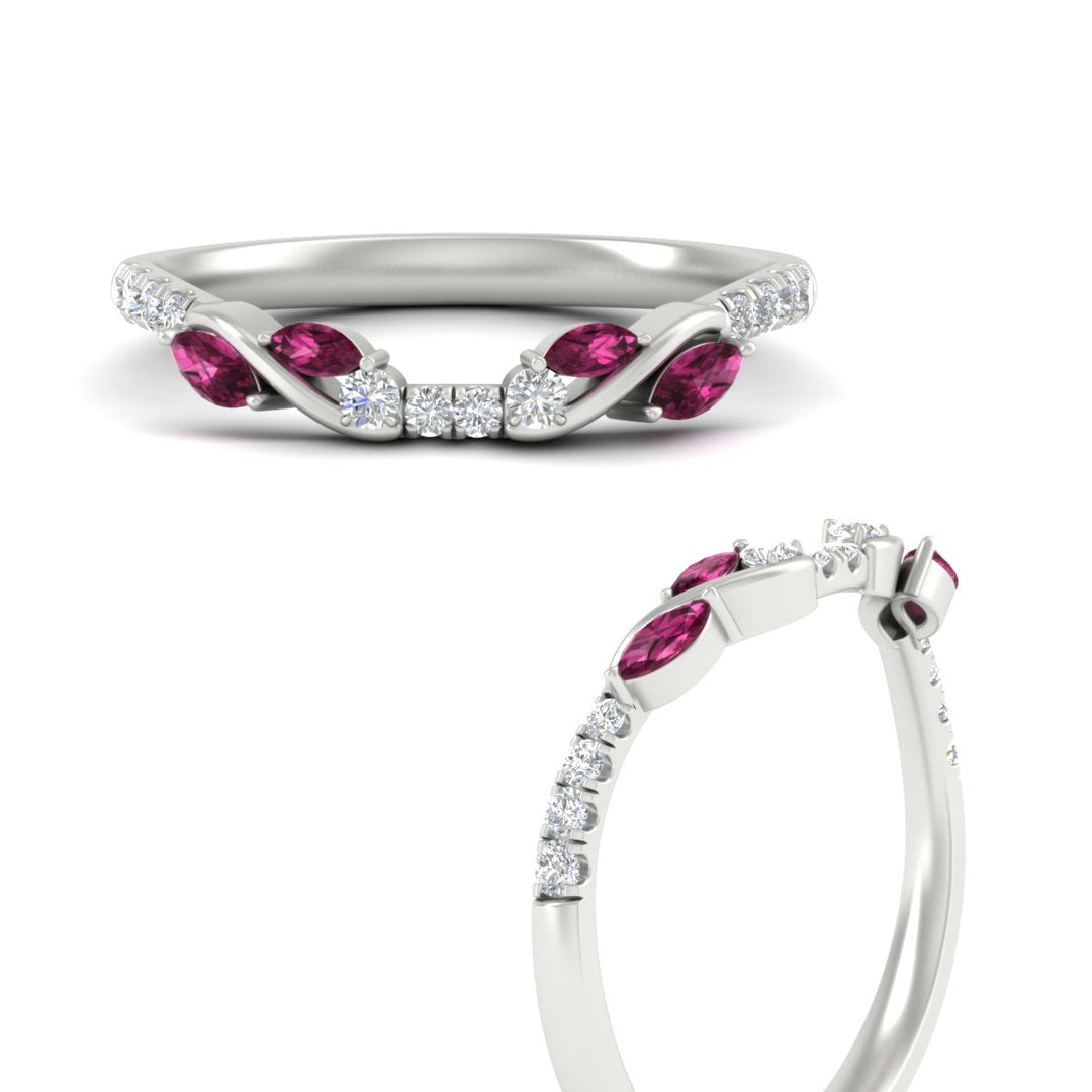 Curved Vine Women Wedding Band