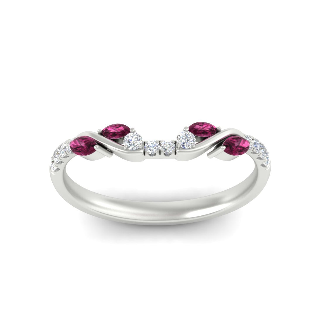 Curved Vine Women Wedding Band