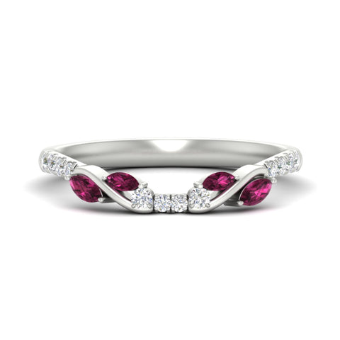 Curved Vine Women Wedding Band