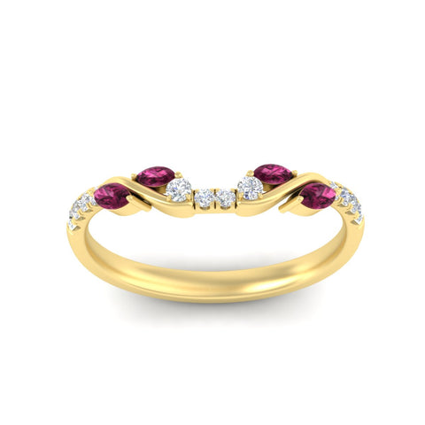Curved Vine Women Wedding Band