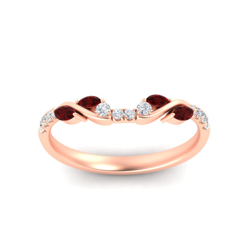 Curved Vine Women Wedding Band