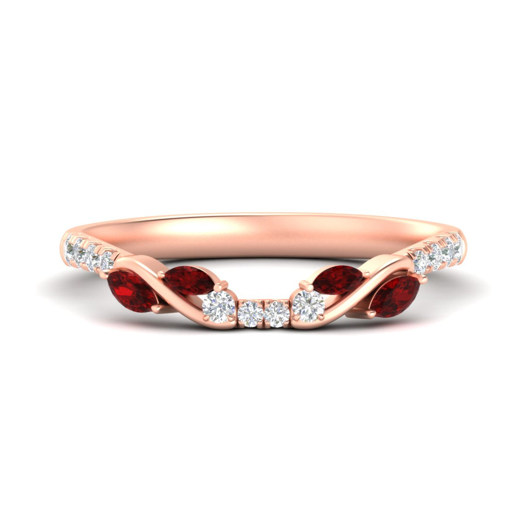 Curved Vine Women Wedding Band