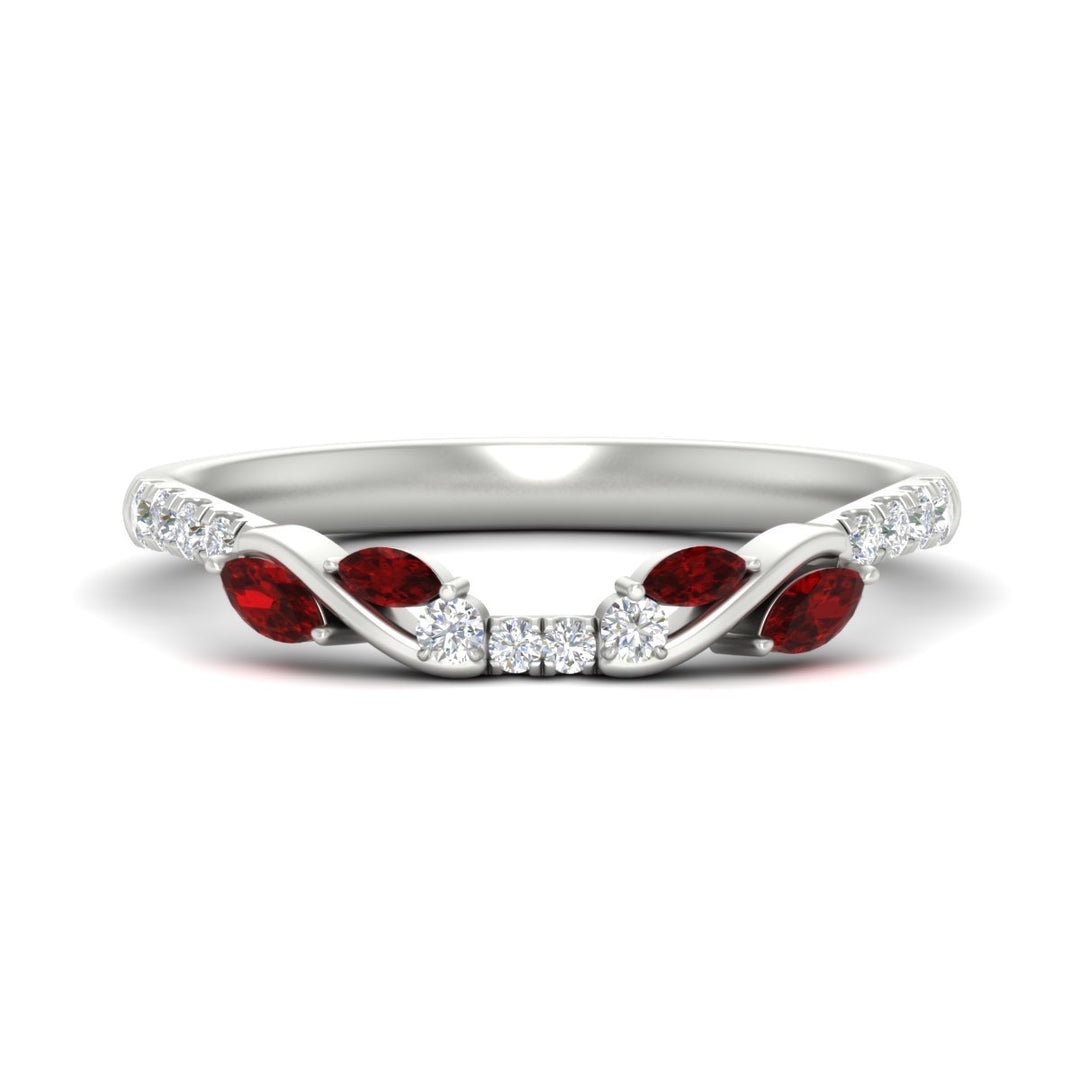 Curved Vine Women Wedding Band