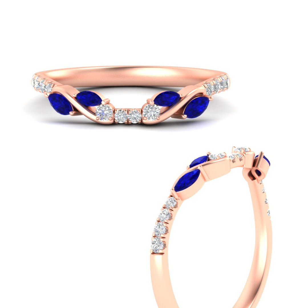 Curved Vine Women Wedding Band