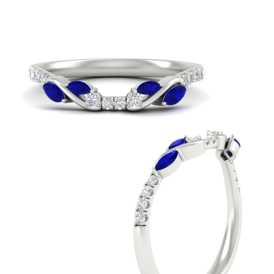 Curved Vine Women Wedding Band