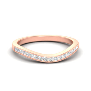 Curved Matching Channel Set Band For Ring