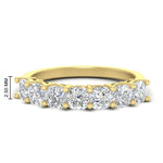Load image into Gallery viewer, 7 Stone Cushion Cut Wedding Band
