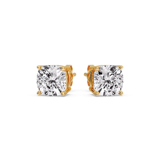 Cushion Diamond Basket Stud Earring