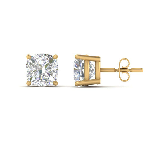 Cushion Diamond Basket Stud Earring