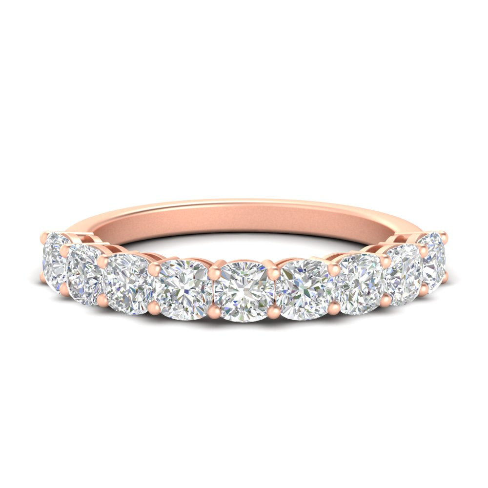 9 Stone Cushion Cut Anniversary Band