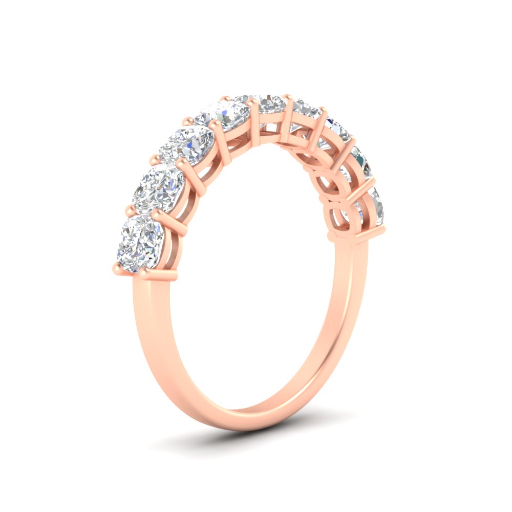 9 Stone Cushion Cut Anniversary Band