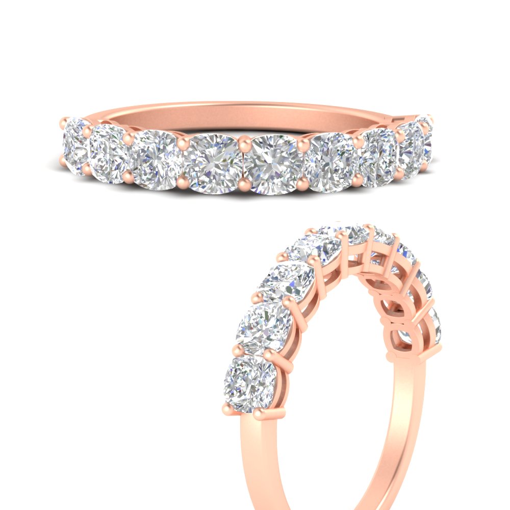 9 Stone Cushion Cut Anniversary Band