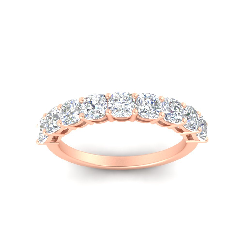 9 Stone Cushion Cut Anniversary Band
