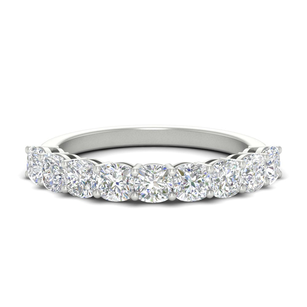 9 Stone Cushion Cut Anniversary Band