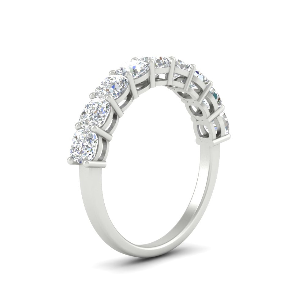 9 Stone Cushion Cut Anniversary Band