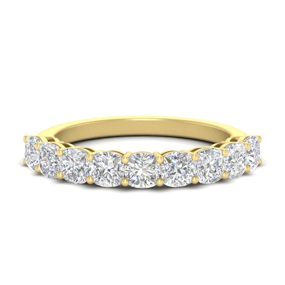 9 Stone Cushion Cut Anniversary Band