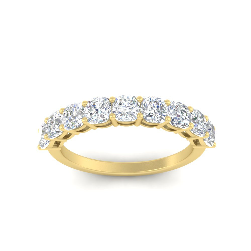 9 Stone Cushion Cut Anniversary Band