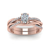 Load image into Gallery viewer, cushion-cut-Infinity-twist-diamond-matching-bridal-set-in-14K-rose-gold-FD8253CU-NL-RG