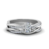 Load image into Gallery viewer, cushion-cut-Infinity-twist-diamond-matching-bridal-set-in-14K-white-gold-FD8253CU-NL-WG