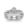 Load image into Gallery viewer, cushion-cut-Infinity-twist-diamond-matching-bridal-set-in-14K-white-gold-FD8253CU-NL-WG